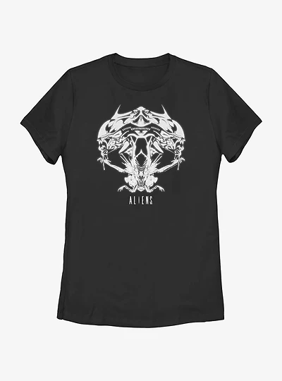 Alien Heads Collage Womens T-Shirt