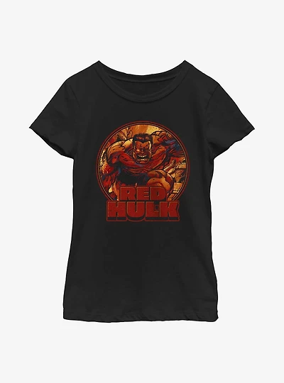 Marvel Red Hulk Big Mad Youth Girls T-Shirt