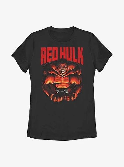 Marvel Red Hulk Mad Womens T-Shirt