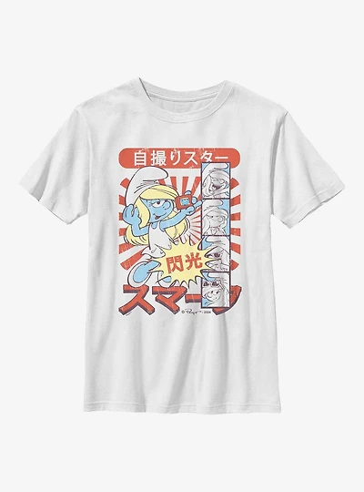 The Smurfs Smurf Manga Selfie Youth T-Shirt