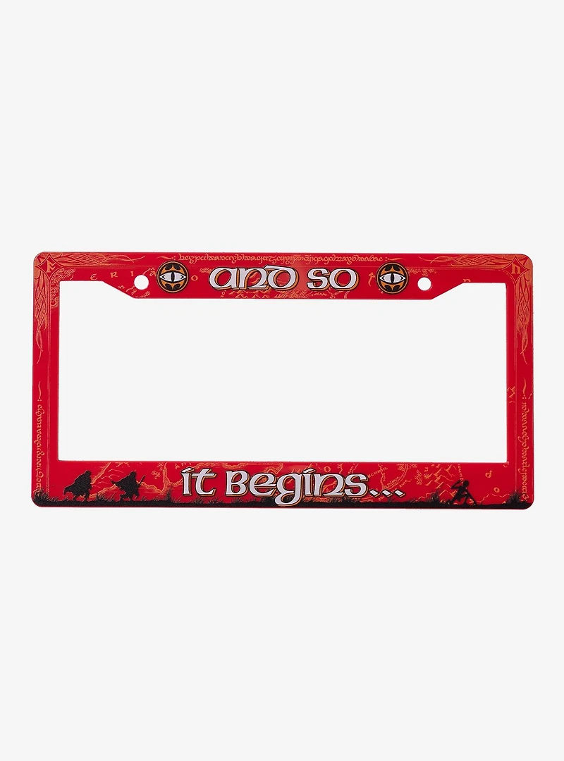 Lord of the Rings And So it Begins Mordor License Plate Frame — BoxLunch Exclusive