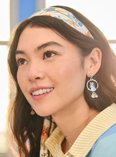 Bluey Floral Statement Earrings