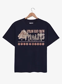 One Piece Straw Hat Crew Tonal Group Portrait T-Shirt - BoxLunch Exclusive