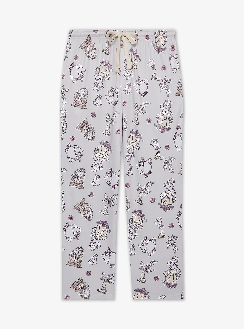 Disney Beauty and the Beast Belle & Friends Allover Print Sleep Pants - BoxLunch Exclusive