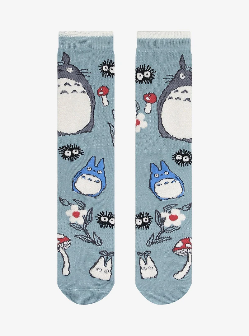 Studio Ghibli® My Neighbor Totoro Soot Sprites & Totoros Allover Print Crew Socks - BoxLunch Exclusive