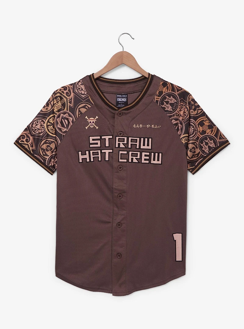 One Piece Straw Hat Crew Luffy Baseball Jersey - BoxLunch Exclusive