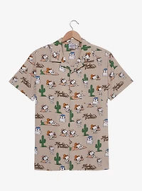 Peanuts Snoopy & Siblings Western Allover Print Woven Button-Up - BoxLunch Exclusive