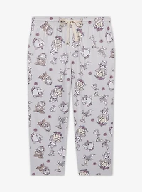 Disney Beauty and the Beast Belle & Friends Allover Print Women's Plus Sleep Pants - BoxLunch Exclusive