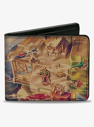 Transformers Fortress Maximus 1987 Box Art Battle Scene Bifold Wallet