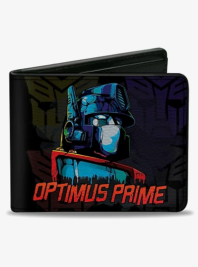 Transformers Optimus Prime Pose Autobot Fade Multi Color Bifold Wallet