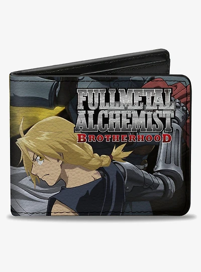 Fullmetal Alchemist Brotherhood Elric Brothers Yellow Sky Pose Bifold Wallet