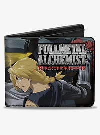 Fullmetal Alchemist Brotherhood Elric Brothers Yellow Sky Pose Bifold Wallet