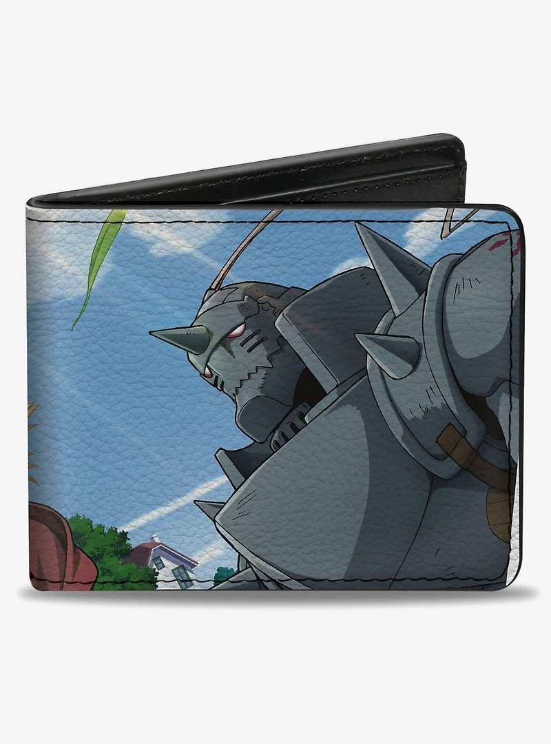 Fullmetal Alchemist Brotherhood Elric Brothers Blue Sky Pose Bifold Wallet