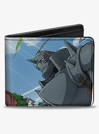 Fullmetal Alchemist Brotherhood Elric Brothers Blue Sky Pose Bifold Wallet