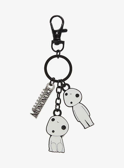 Studio Ghibli® Princess Mononoke Kodama Multi-Charm Glow-in-the-Dark Keychain