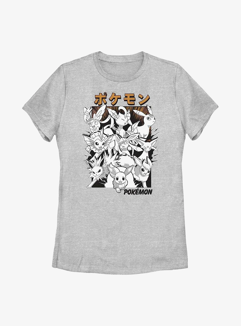 Pokemon Eevee Evolution Poster  Womens T-Shirt