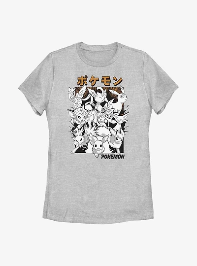 Pokemon Eevee Evolution Poster  Womens T-Shirt