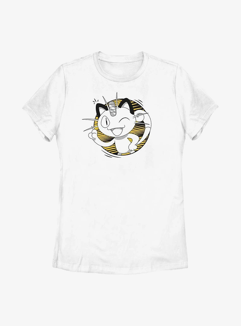 Pokemon Meowth Wink Womens T-Shirt