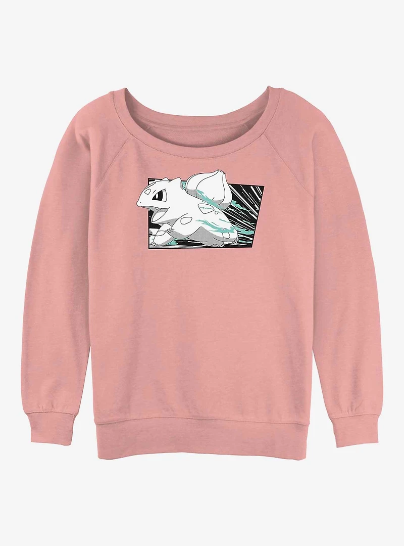 Pokemon Bulbasaur Run Womens Slouchy Sweatshirt