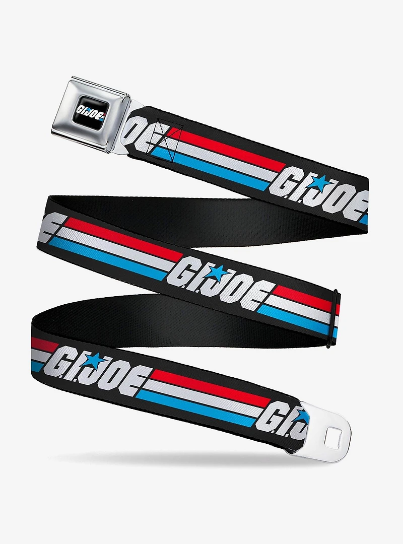 GI Joe Title Logo Stripe Youth Seatbelt Buckle Belt