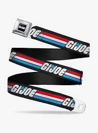 GI Joe Title Logo Stripe Youth Seatbelt Buckle Belt