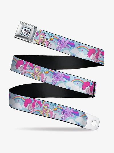 My Little Pony Title Logo Full Color Sky Youth Seatbelt Buckle Belt