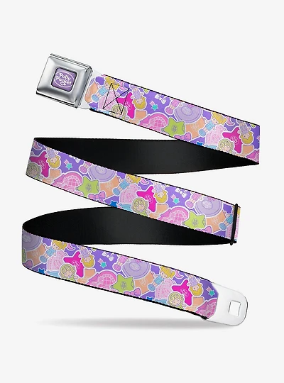 Polly Pocket Dolls & Compacts Collage Youth Seatbelt Buckle Belt