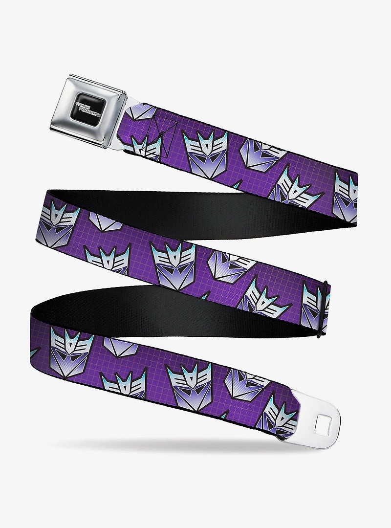 Transformers Decepticons Scattered Grids Youth Seatbelt Buckle Belt