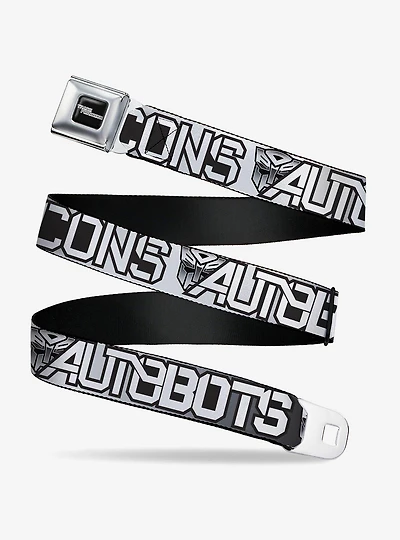 Transformers Autobots Decepticons Shield Youth Seatbelt Buckle Belt