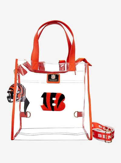 Loungefly NFL Cincinnati Bengals Clear Convertible Backpack & Tote Stadium Bag