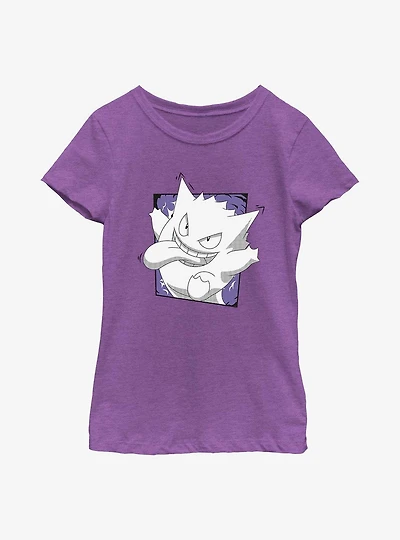 Pokemon Gengar Passing Through Youth Girls T-Shirt