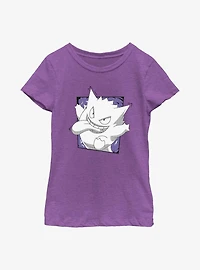 Pokemon Gengar Passing Through Youth Girls T-Shirt