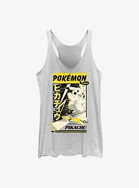 Pokemon Pikachu Card Poster Style Womens Tank Top