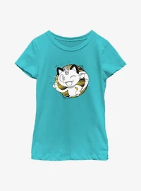 Pokemon Meowth Wink Youth Girls T-Shirt