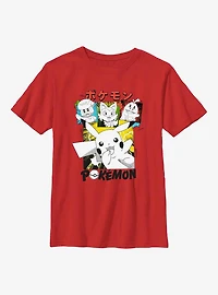 Pokemon Paldea Adventures Starters Youth T-Shirt