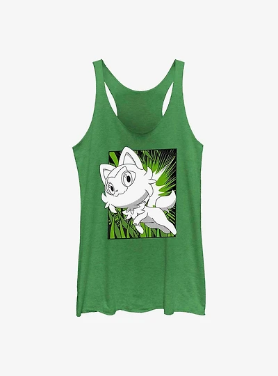 Pokemon Sprigatito Manga Style Womens Tank Top