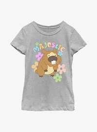 Pokemon Bidoof Majestic Youth Girls T-Shirt