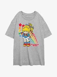 Rainbowbrite Rainbow Brite Hello Womens Oversized T-Shirt