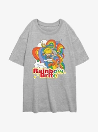 Rainbowbrite Rainbow Tangle Womens Oversized T-Shirt