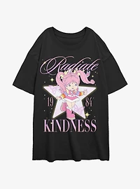 Rainbowbrite Tickled Pink Womens Oversized T-Shirt