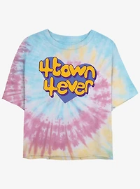 Turning Red 4 Town Heart Tie Dye Crop Womens T-Shirt