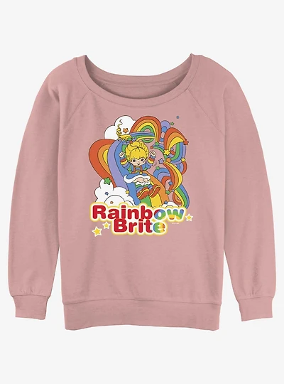 Rainbowbrite Rainbow Tangle Womens Slouchy Sweatshirt