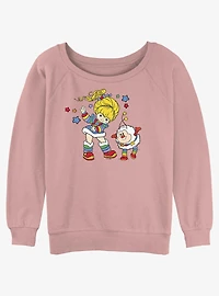 Rainbowbrite Rainbow and Twink Womens Slouchy Sweatshirt