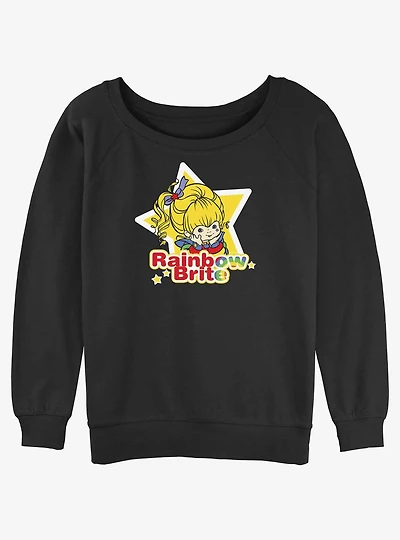 Rainbowbrite Star Badge Womens Slouchy Sweatshirt