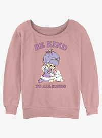 Rainbowbrite Kind To All Womens Slouchy Sweatshirt