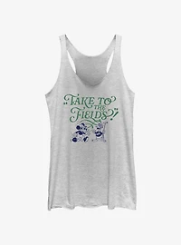 Disney Mickey Mouse & Donald Duck Take To The Fields Womens Tank Top