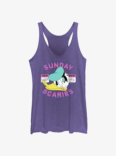 Disney Donald Duck Sunday Scaries Womens Tank Top