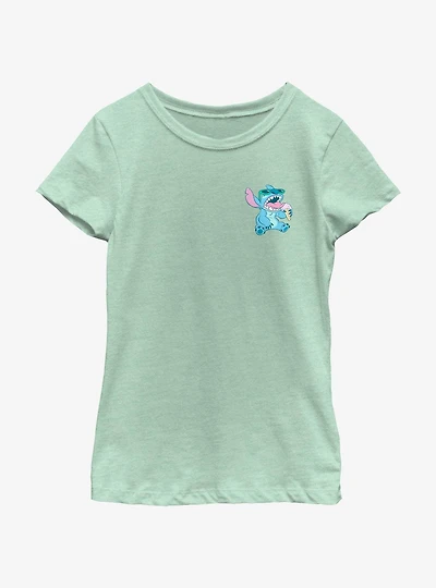 Disney Lilo & Stitch Ice Cream Pocket Youth Girls T-Shirt