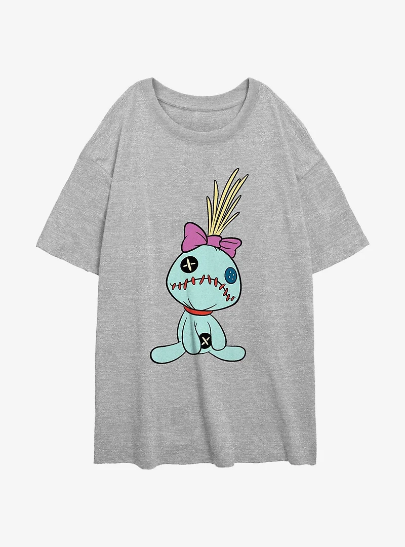 Disney Lilo & Stitch Scrump Pose Womens Oversized T-Shirt