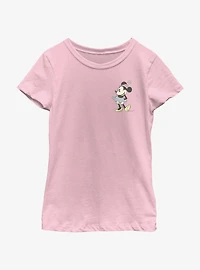 Disney Minnie Mouse Cute Pocket Youth Girls T-Shirt